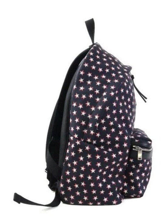 Auth SAINT LAURENT Backpack Black/White/Red Canvas/Silvertone - h31472g main image 13